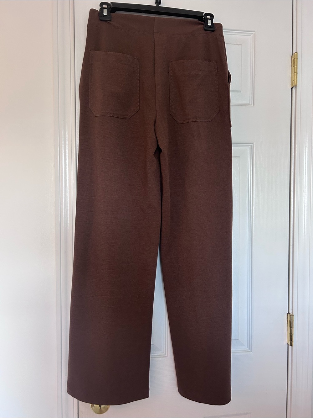 Max Studio London Brown Wide-Leg Knit Pants - Women's Comfort Trousers XS - Picture 2 of 5